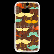 Coque HTC One M8s Fond en moustache