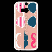 Coque HTC One M8s Moustache et lunettes 5