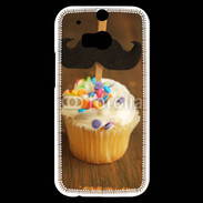 Coque HTC One M8s Cupcake moustache