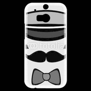 Coque HTC One M8s Moustache et casquette tête de mort