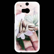 Coque HTC One M8s Jolie femme avec des ailes de Papillon