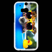 Coque HTC One M8s Chien à la piscine 5