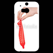 Coque HTC One M8s préservatif rouge