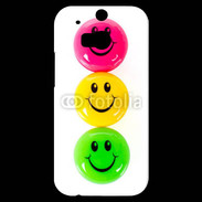 Coque HTC One M8s Smiley colorés 10