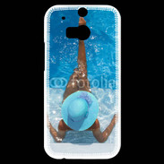 Coque HTC One M8s Femme à la piscine