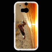 Coque HTC One M8s Couché de soleil agréable sur la plage