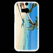 Coque HTC One M8s Palmier sur la plage tropicale