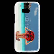 Coque HTC One M8s Femme assise sur la plage