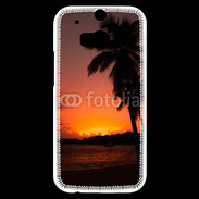 Coque HTC One M8s Cocotier au soleil couchant