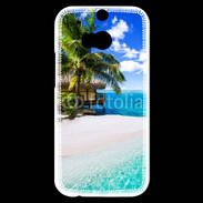 Coque HTC One M8s Petite île tropicale sur l'océan indien