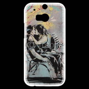 Coque HTC One M8s Kiss graffiti