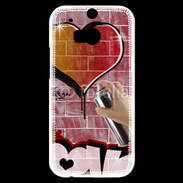 Coque HTC One M8s Love graffiti