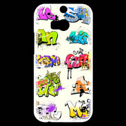 Coque HTC One M8s Graffiti wall vector urban art