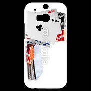 Coque HTC One M8s Paire d'as au poker 5