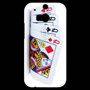 Coque HTC One M8s Carré de dames au poker