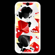 Coque HTC One M8s Carte et dés en folie