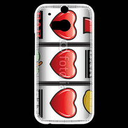 Coque HTC One M8s Triple coeur machine à sous