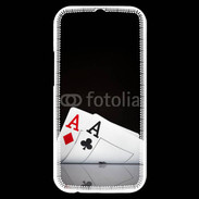 Coque HTC One M8s Paire d'As au poker 85