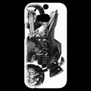 Coque HTC One M8s Tuning moto noire