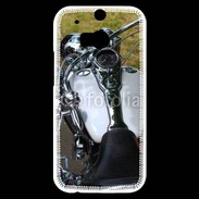 Coque HTC One M8s Moto chromée