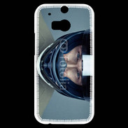 Coque HTC One M8s homme avec casque de moto