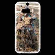 Coque HTC One M8s Moto cross dans la boue 15