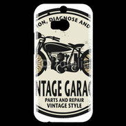 Coque HTC One M8s Moto vintage Garage