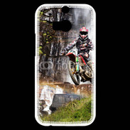 Coque HTC One M8s motocross with waterfall