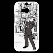 Coque HTC One M8s La vie en Jazz noir et blanc 55