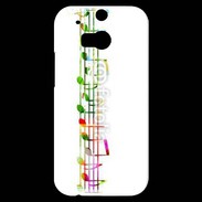 Coque HTC One M8s Portée de notes en couleur 50