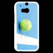 Coque HTC One M8s Cours de tennis béton bleu