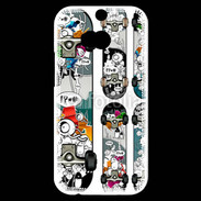 Coque HTC One M8s Skate graffiti