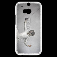 Coque HTC One M8s Escrime noir et blanc
