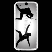 Coque HTC One M8s Silhouette d'escrimeurs