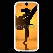 Coque HTC One M8s Silhouette de karatéka