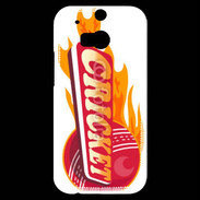 Coque HTC One M8s Cricket balle flamme