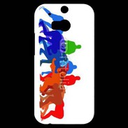 Coque HTC One M8s Illustration mêlée de rugby