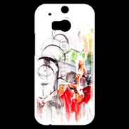Coque HTC One M8s Illustration de cycliste 2