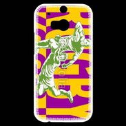 Coque HTC One M8s Poster rugby sur fond jaune