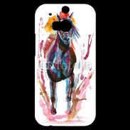 Coque HTC One M8s Equitation en peinture 10