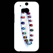 Coque HTC One M8s Rangée de ballon de rugby