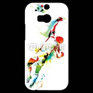 Coque HTC One M8s Gardien de football en couleurs 500
