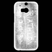 Coque HTC One M8s Triathlon en noir et blanc 25