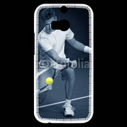 Coque HTC One M8s Tennis en noir et blanc 75