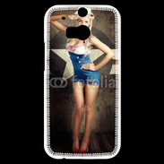Coque HTC One M8s Femme mode militaire US