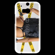 Coque HTC One M8s Enquête de police sexy
