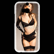Coque HTC One M8s Femme sexy en lingerie noire