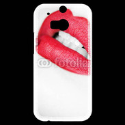 Coque HTC One M8s bouche sexy rouge à lèvre gloss crayon contour