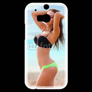 Coque HTC One M8s Belle femme à la plage 10