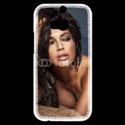 Coque HTC One M8s Portait de brune charmante 5